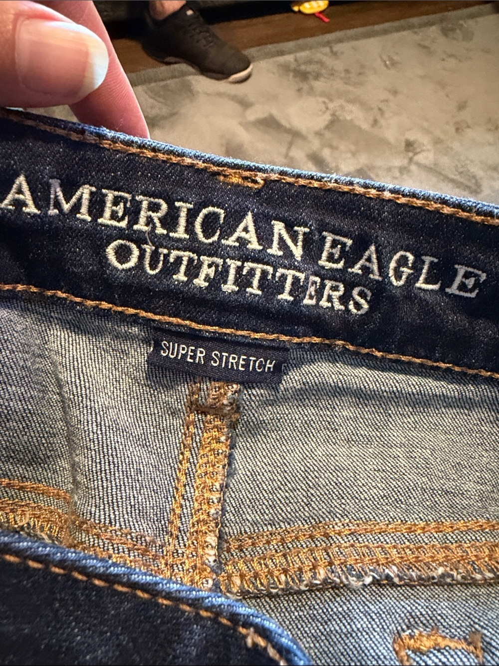 American Eagle Outfitters Dark & Medium Blue Bootcut Jeans - Picture 3 of 4